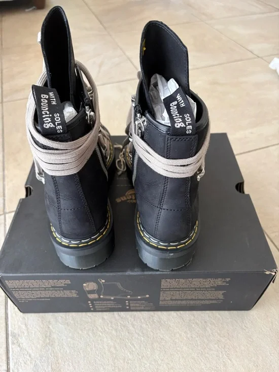 Rick Owen x Dr. Martens 1460 Quad Sole Megalace boots - Picture 2 of 7